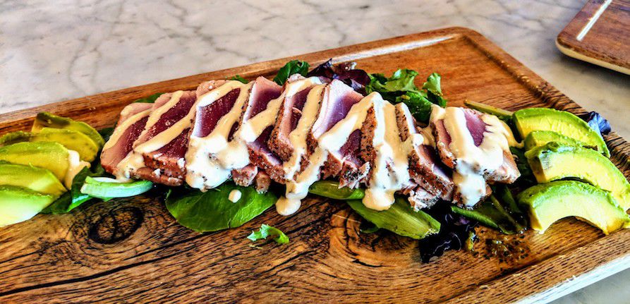 Ahi Tuna Flamme burger